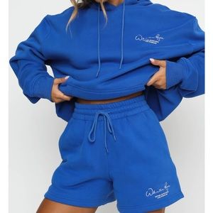 White Fox Boutique Sweat Set Electric Blue